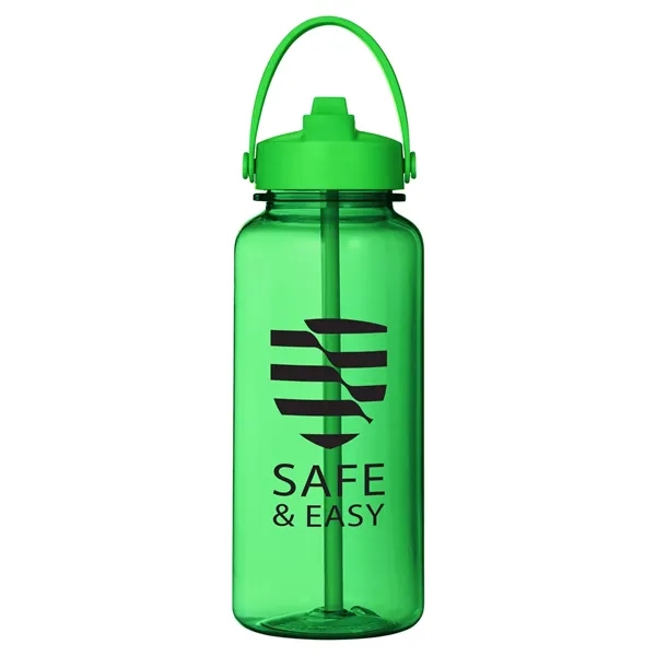 Prisma 33 oz. Tritan Bottle With Flip Up Straw - Prisma 33 oz. Tritan Bottle With Flip Up Straw - Image 4 of 10