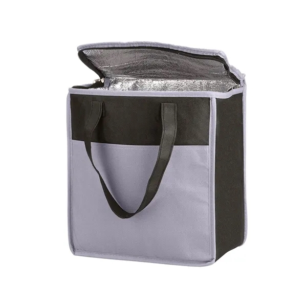 Two-Tone Flat Top Insulated Non-Woven Shopping... - Two-Tone Flat Top Insulated Non-Woven Shopping... - Image 5 of 8
