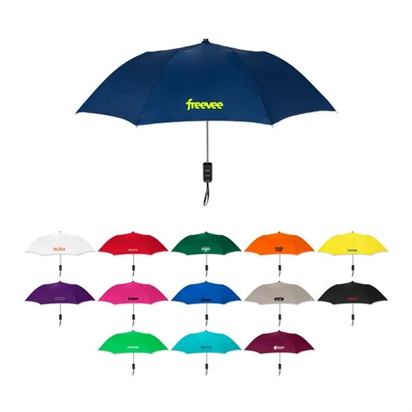 Elite Compact Folding Umbrella- Solid Colors - Elite Compact Folding Umbrella- Solid Colors - Image 0 of 28