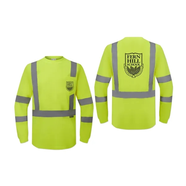 Class 3 Long Sleeve Safety T-Shirt - Class 3 Long Sleeve Safety T-Shirt - Image 3 of 7