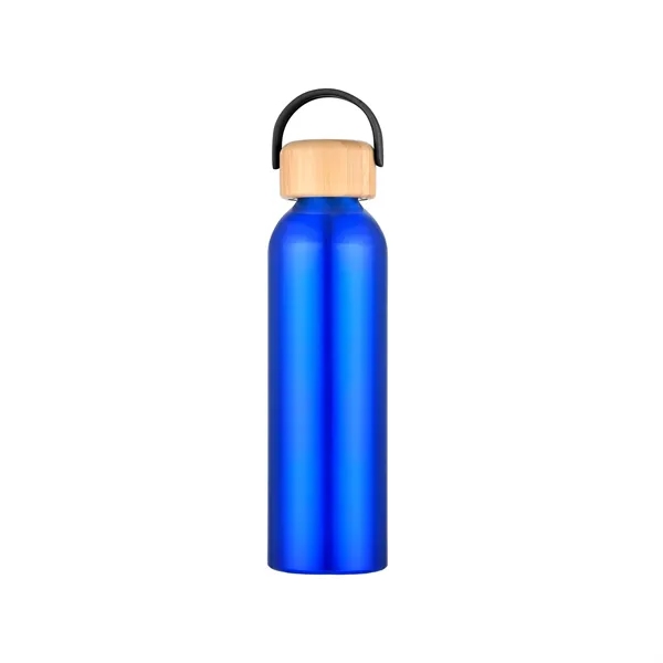 Juno 24 oz Recycled Aluminum Water Bottle with Bamboo Lid - Juno 24 oz Recycled Aluminum Water Bottle with Bamboo Lid - Image 7 of 10