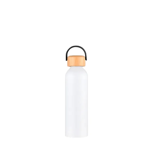 Juno 24 oz Recycled Aluminum Water Bottle with Bamboo Lid - Juno 24 oz Recycled Aluminum Water Bottle with Bamboo Lid - Image 10 of 10