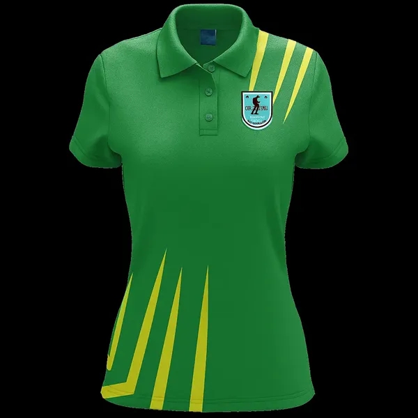 Short Sleeve Polo shirt Women's Sublimation Spandex - Short Sleeve Polo shirt Women's Sublimation Spandex - Image 0 of 1