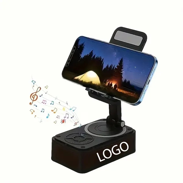 5 in 1 Phone Holder Wireless Bluetooth Speaker with Ambient - 5 in 1 Phone Holder Wireless Bluetooth Speaker with Ambient - Image 0 of 6