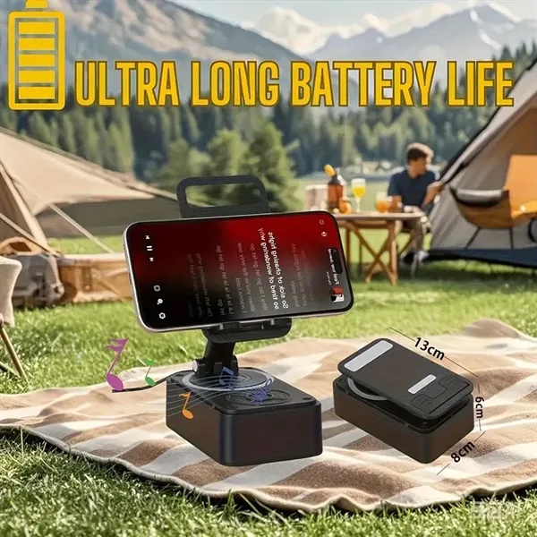 5 in 1 Phone Holder Wireless Bluetooth Speaker with Ambient - 5 in 1 Phone Holder Wireless Bluetooth Speaker with Ambient - Image 1 of 6