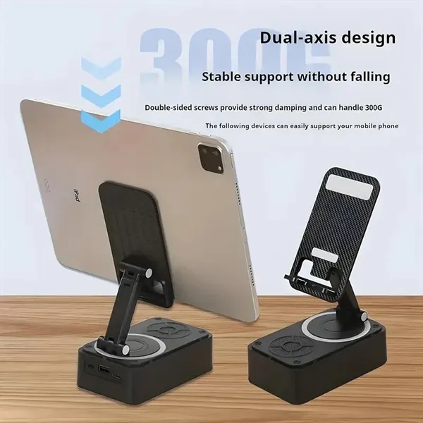 5 in 1 Phone Holder Wireless Bluetooth Speaker with Ambient - 5 in 1 Phone Holder Wireless Bluetooth Speaker with Ambient - Image 4 of 6