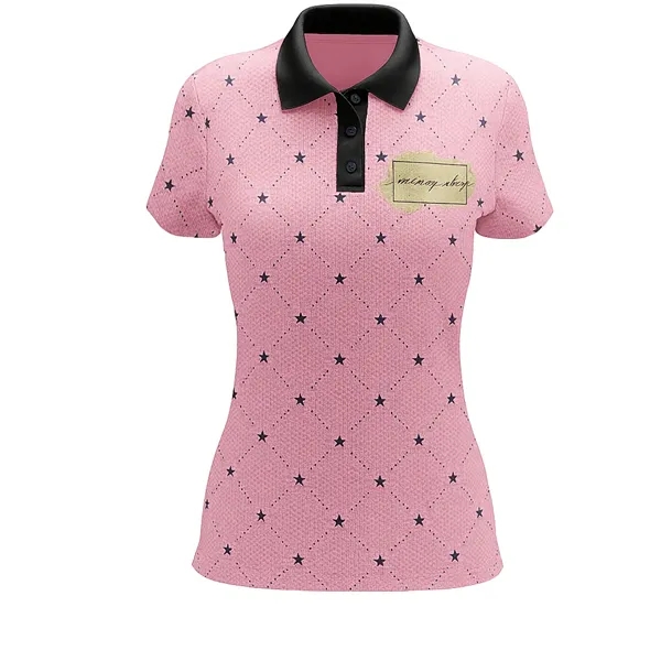 Women's Sublimation Short Sleeve Polo shirt (Pique) - Women's Sublimation Short Sleeve Polo shirt (Pique) - Image 0 of 1