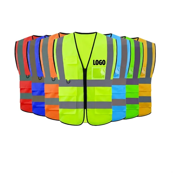 Reflective Safety Vest w/Pockets - Reflective Safety Vest w/Pockets - Image 0 of 1