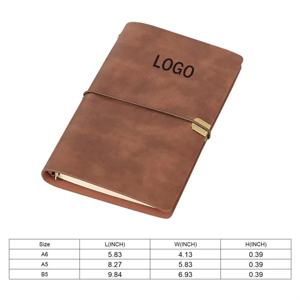 Vintage Lace Up A6 A5 B5 Soft Leather Live Leaf Notebook - Vintage Lace Up A6 A5 B5 Soft Leather Live Leaf Notebook - Image 1 of 4