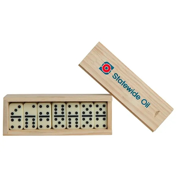 Dominos in Wooden Box - Dominos in Wooden Box - Image 1 of 1