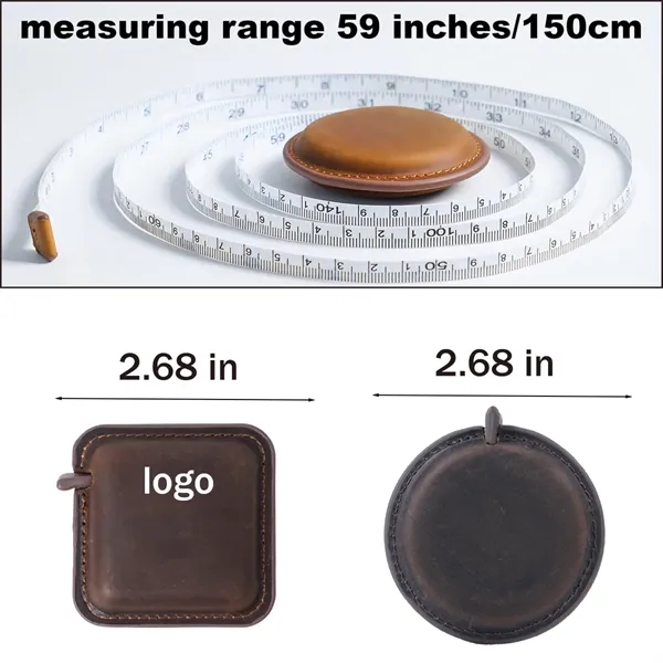 Vintage 59 in Dual Scale Mini Leather Tape Measure - Vintage 59 in Dual Scale Mini Leather Tape Measure - Image 1 of 7