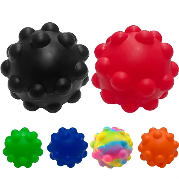 Silicone Stress Relieving Bubble Fidget Ball - Silicone Stress Relieving Bubble Fidget Ball - Image 0 of 4