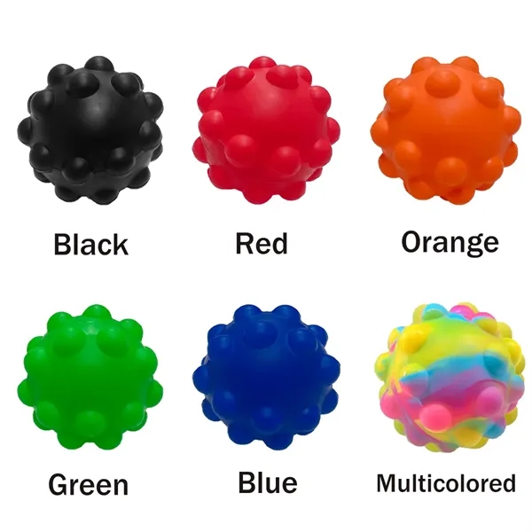 Silicone Stress Relieving Bubble Fidget Ball - Silicone Stress Relieving Bubble Fidget Ball - Image 2 of 4