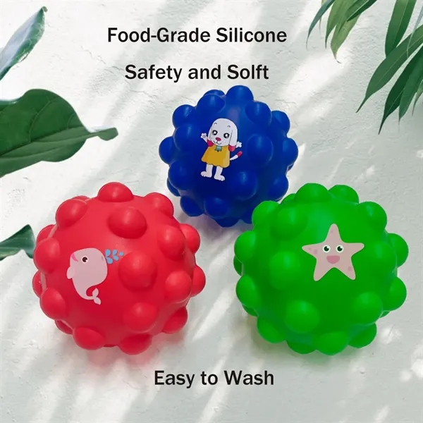 Silicone Stress Relieving Bubble Fidget Ball - Silicone Stress Relieving Bubble Fidget Ball - Image 3 of 4