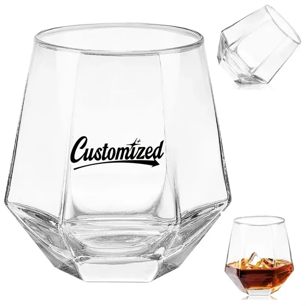12Oz. Geometric Stemless Wine Glass Faceted - 12Oz. Geometric Stemless Wine Glass Faceted - Image 0 of 4