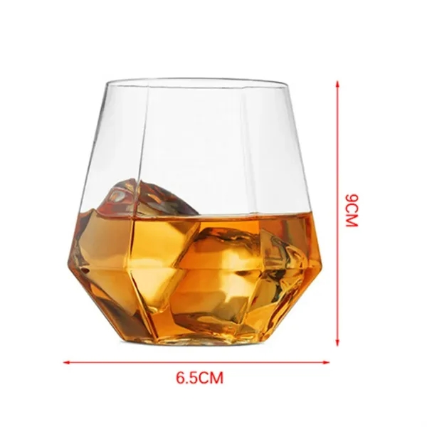12Oz. Geometric Stemless Wine Glass Faceted - 12Oz. Geometric Stemless Wine Glass Faceted - Image 1 of 4