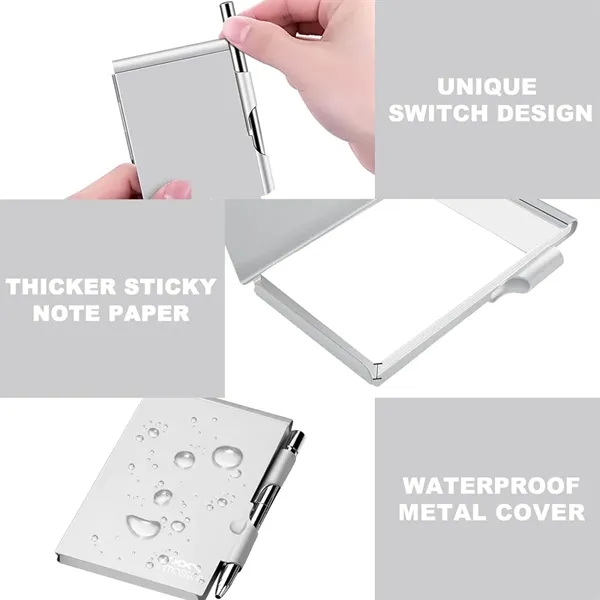 Aluminum Alloy Card Box with Pen - Aluminum Alloy Card Box with Pen - Image 2 of 5