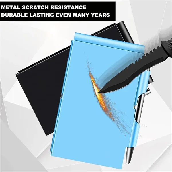 Aluminum Alloy Card Box with Pen - Aluminum Alloy Card Box with Pen - Image 4 of 5