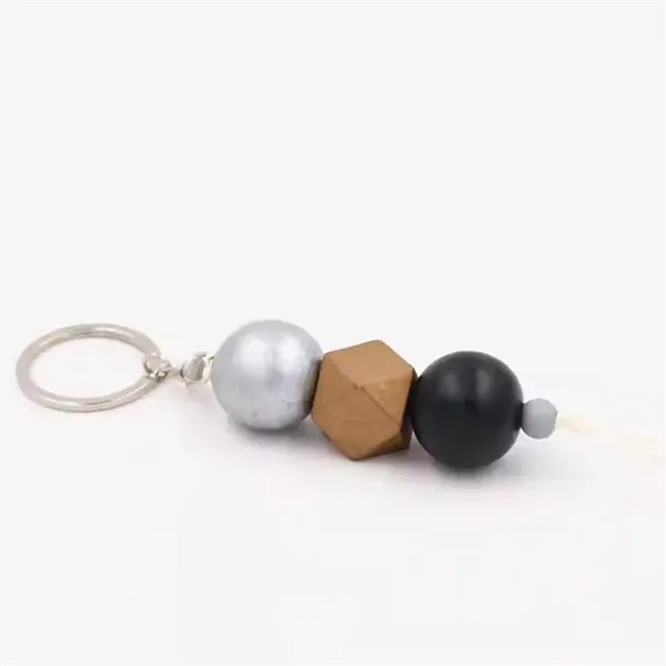 Wood beads keychain - Wood beads keychain - Image 1 of 4