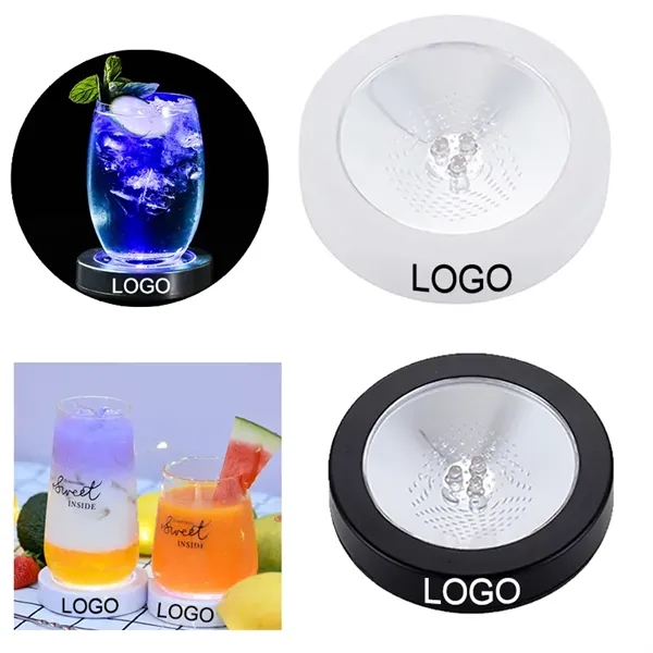 LED Drink Coaster Light Up Bottle Base - LED Drink Coaster Light Up Bottle Base - Image 1 of 3