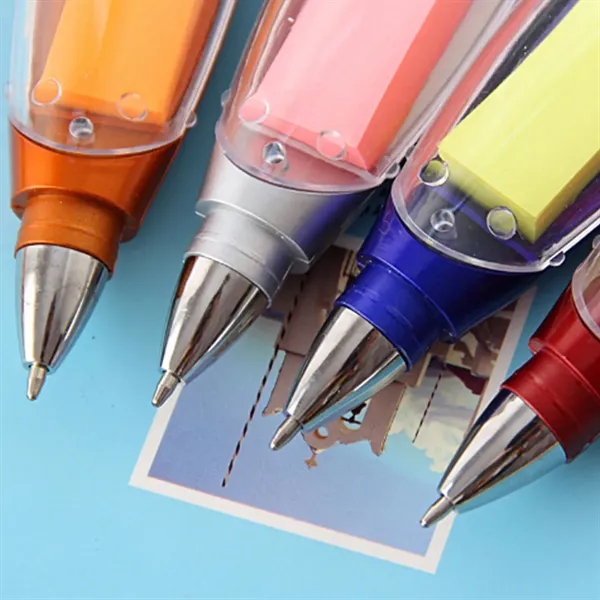 Multifunction Ballpoint Pen W/ LED Light and Sticky Notes - Multifunction Ballpoint Pen W/ LED Light and Sticky Notes - Image 3 of 6