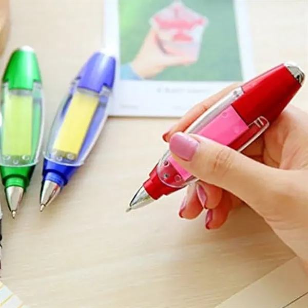 Multifunction Ballpoint Pen W/ LED Light and Sticky Notes - Multifunction Ballpoint Pen W/ LED Light and Sticky Notes - Image 6 of 6