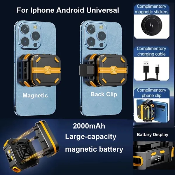 P70 Magnetic Phone Cooler with Battery - P70 Magnetic Phone Cooler with Battery - Image 1 of 5