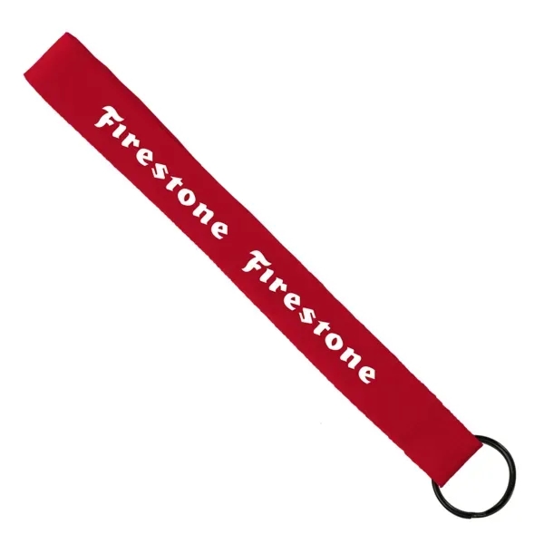 3/4" Sewn Polyester Keychain with Metal Split-Ring - 3/4" Sewn Polyester Keychain with Metal Split-Ring - Image 3 of 6