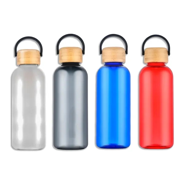 Vail 21 oz RPET Water Bottle with Bamboo Lid - Vail 21 oz RPET Water Bottle with Bamboo Lid - Image 9 of 12
