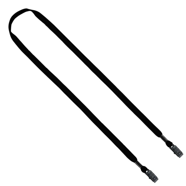 1/2" Cotton Double Bulldog Clip Lanyard