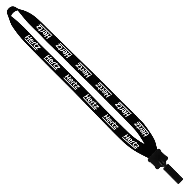 Custom 3/4" Cotton Lanyard w/ Plastic Clamshell & Bulldog Clip