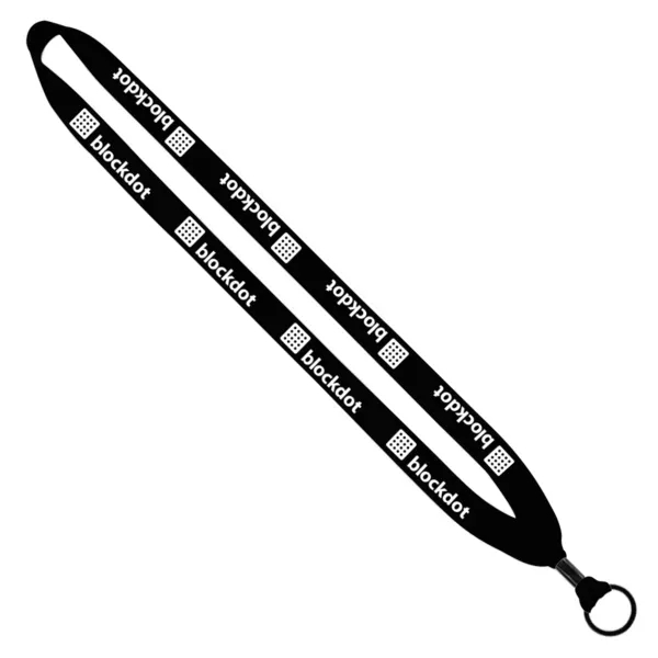 Custom 3/4" Cotton Lanyard w/ Metal Crimp & Split Ring