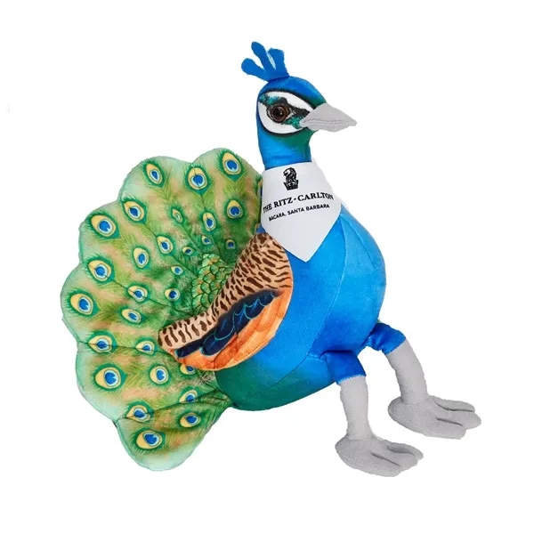 8" Beanie Peacock Stuffed Animal Bird