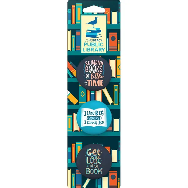 3-Pack Button Collage Card Bookmark - 3-Pack Button Collage Card Bookmark - Image 0 of 1