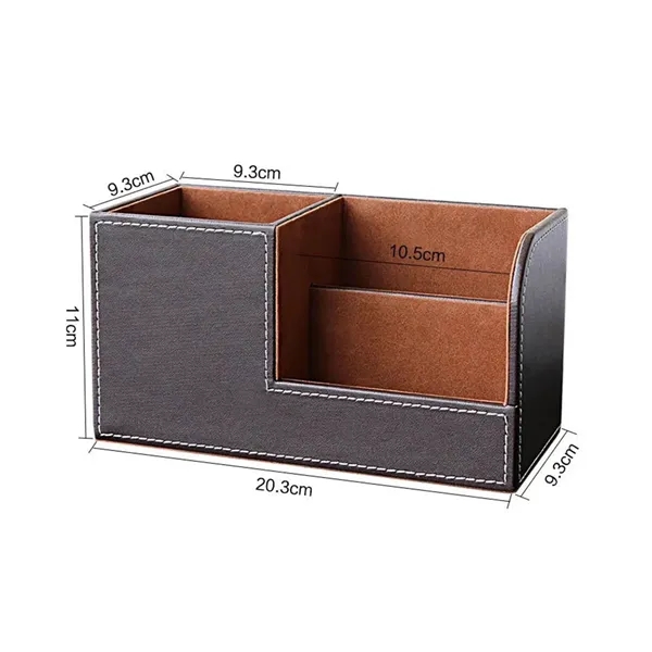 PU Leather Office Desktop Organizer - PU Leather Office Desktop Organizer - Image 1 of 4