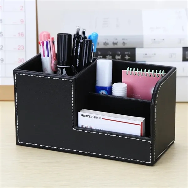 PU Leather Office Desktop Organizer - PU Leather Office Desktop Organizer - Image 2 of 4