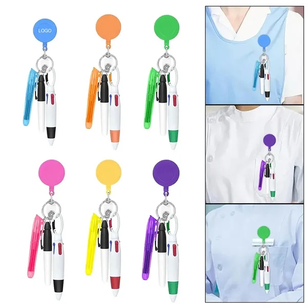 Nurse Pen Set Medical Retractable ID Buckle Badge Holder - Nurse Pen Set Medical Retractable ID Buckle Badge Holder - Image 0 of 4