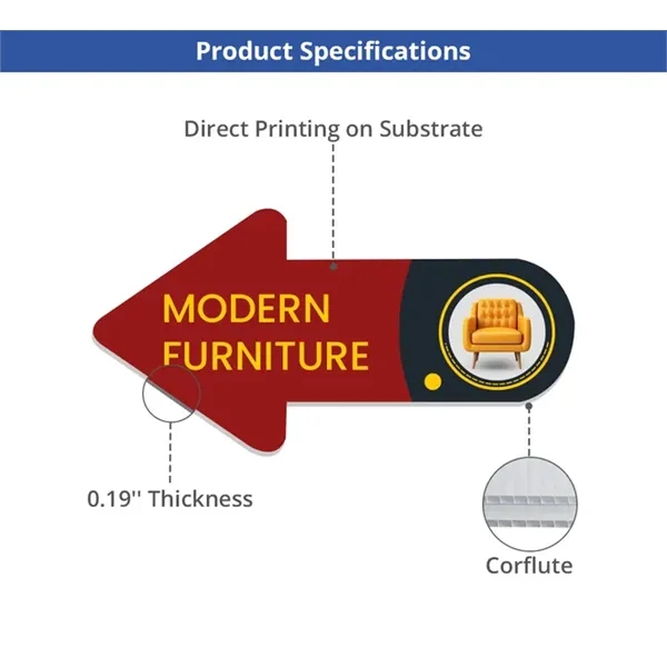 Directional Arrow Signs - 6ft x 2.5ft - Directional Arrow Signs - 6ft x 2.5ft - Image 3 of 7