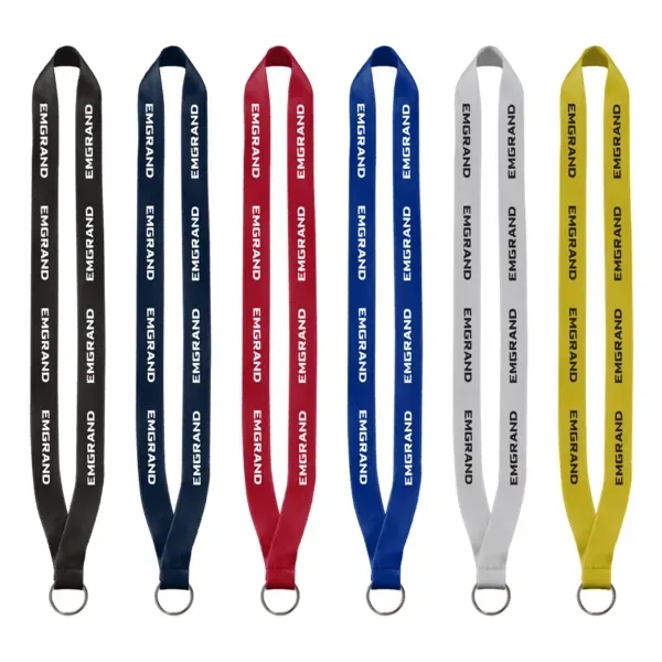 3/4" Polyester Sewn Lanyard with Silver Split-Ring - 3/4" Polyester Sewn Lanyard with Silver Split-Ring - Image 6 of 6