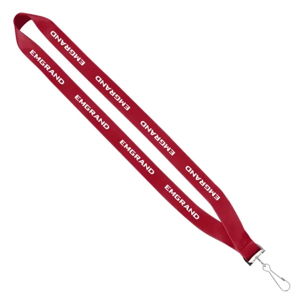 3/4" Polyester Sewn Lanyard with Silver Snap Hook - 3/4" Polyester Sewn Lanyard with Silver Snap Hook - Image 3 of 6
