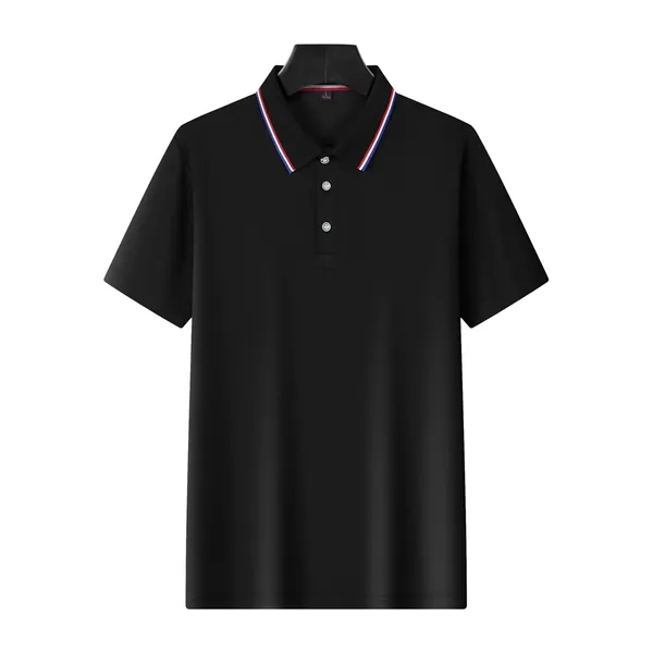 Men's Personalized Slim Fit Collar Work Polo Shirt - Men's Personalized Slim Fit Collar Work Polo Shirt - Image 1 of 14