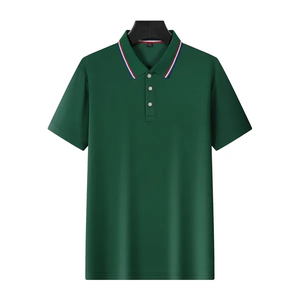 Men's Personalized Slim Fit Collar Work Polo Shirt - Men's Personalized Slim Fit Collar Work Polo Shirt - Image 2 of 14