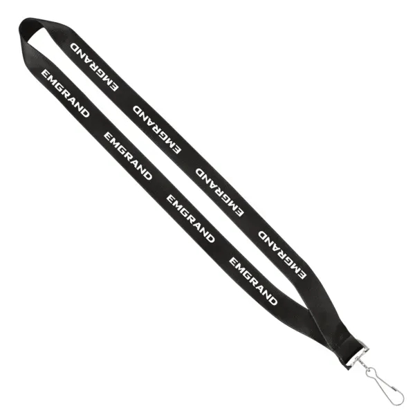 3/4" Polyester Sewn Lanyard with Silver Snap Hook