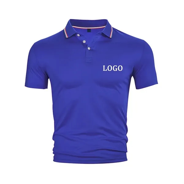 Men's Personalized Slim Fit Collar Work Polo Shirt - Men's Personalized Slim Fit Collar Work Polo Shirt - Image 0 of 14