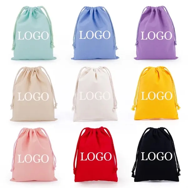 Customizable Natural 100% cotton Drawstring Muslin Bag Pouch - Customizable Natural 100% cotton Drawstring Muslin Bag Pouch - Image 0 of 12