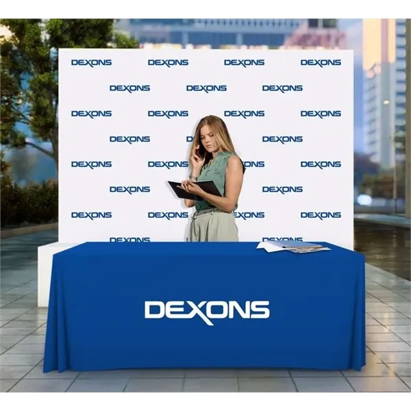 Premium Full Color Table Covers & Throws - 3 sided 6' x 2.5' - Premium Full Color Table Covers & Throws - 3 sided 6' x 2.5' - Image 1 of 7