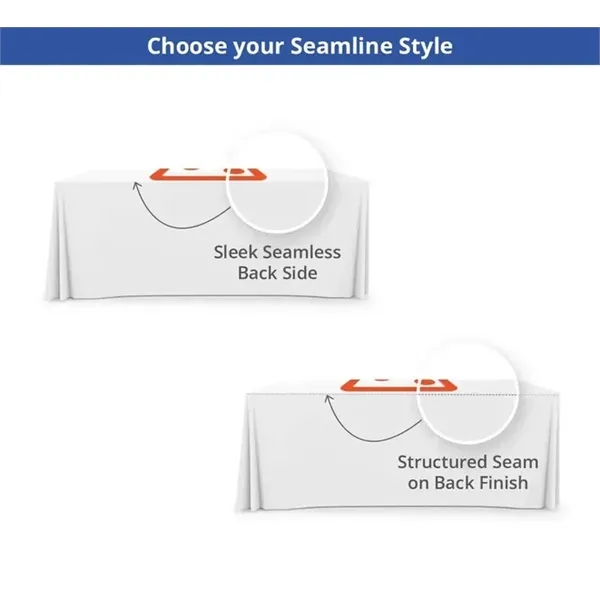 Premium Full Color Table Covers & Throws - 3 sided 6' x 2.5' - Premium Full Color Table Covers & Throws - 3 sided 6' x 2.5' - Image 6 of 7