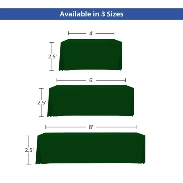 Premium Full Color Table Covers & Throws - 3 sided 6' x 2.5' - Premium Full Color Table Covers & Throws - 3 sided 6' x 2.5' - Image 7 of 7