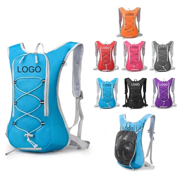 Lightweight Hydration Backpack with Helmet Mesh Bag Pack - Lightweight Hydration Backpack with Helmet Mesh Bag Pack - Image 0 of 3