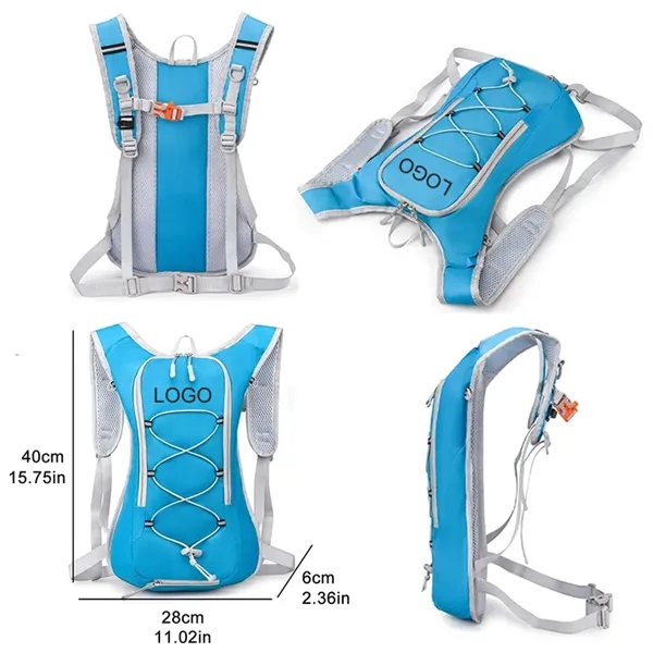 Lightweight Hydration Backpack with Helmet Mesh Bag Pack - Lightweight Hydration Backpack with Helmet Mesh Bag Pack - Image 2 of 3